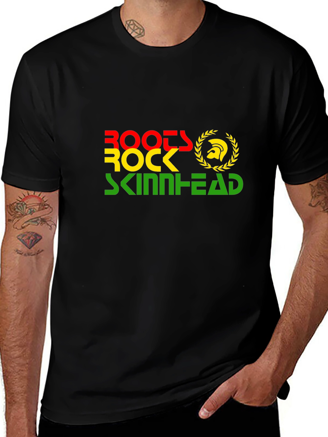 Variant 9 of Roots Rock Skinhead T-Shirt - Black