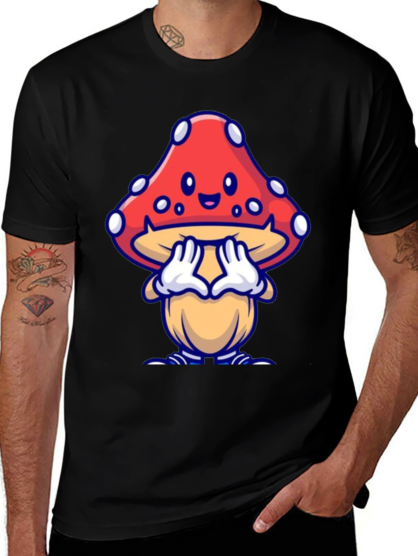Variant 5 of Cartoon Mushroom T-Shirt - Unique Design