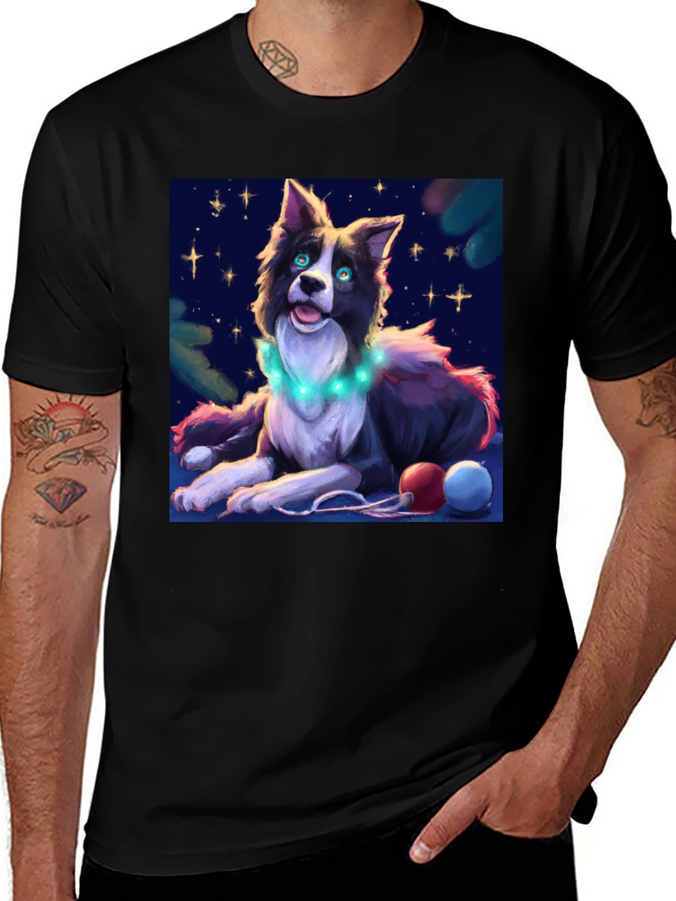 Variant 25 of Dog Christmas Lights T-Shirt
