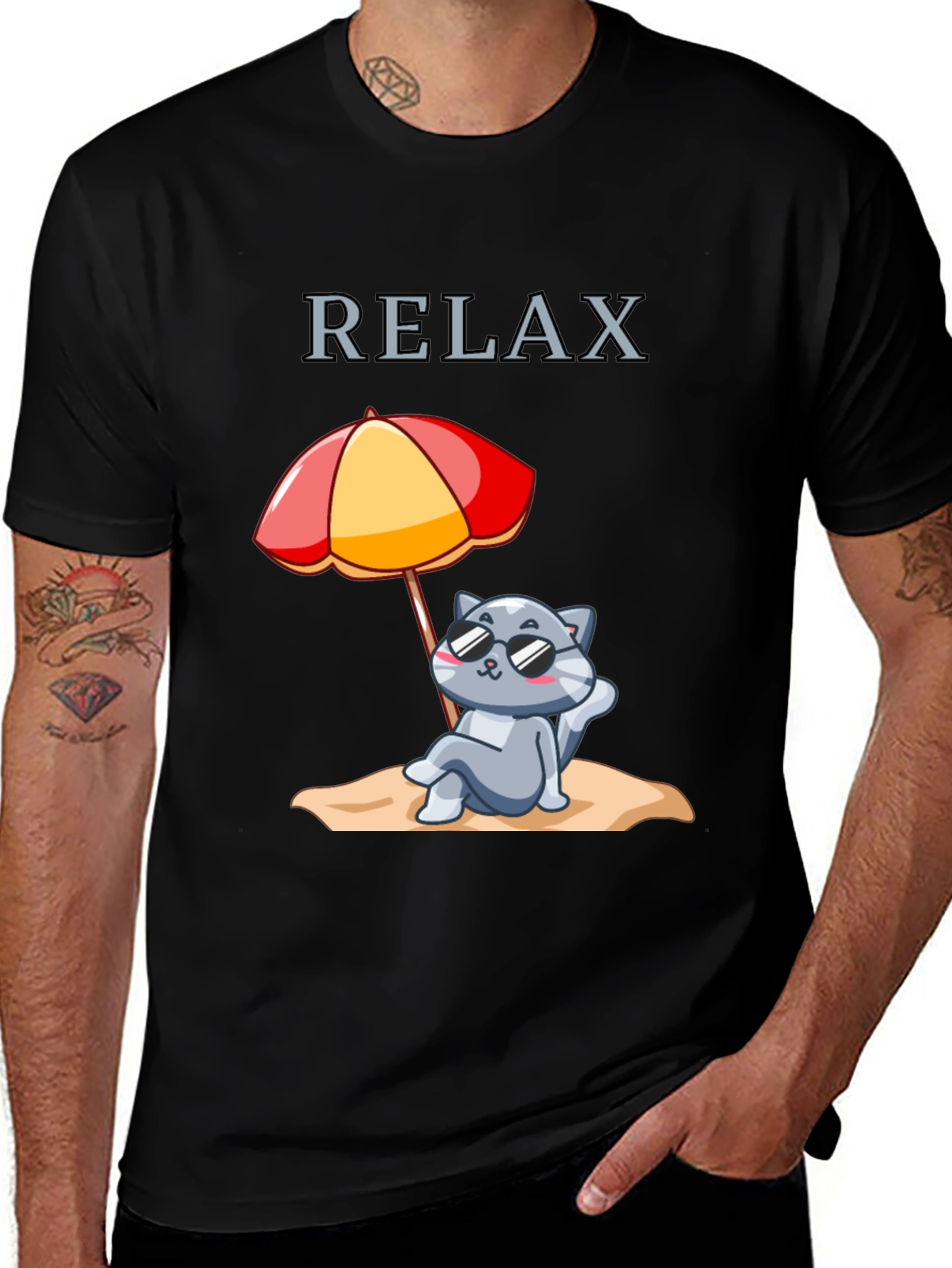 Variant 20 of Relax Cat T-Shirt - Summer Vibes