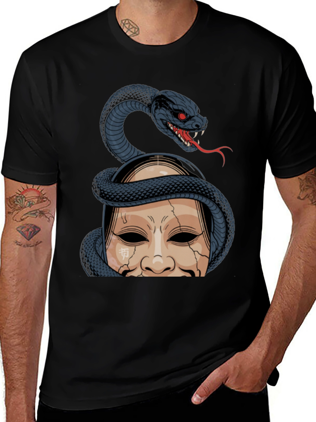 Variant 17 of Snake and Mask Graphic T-Shirt