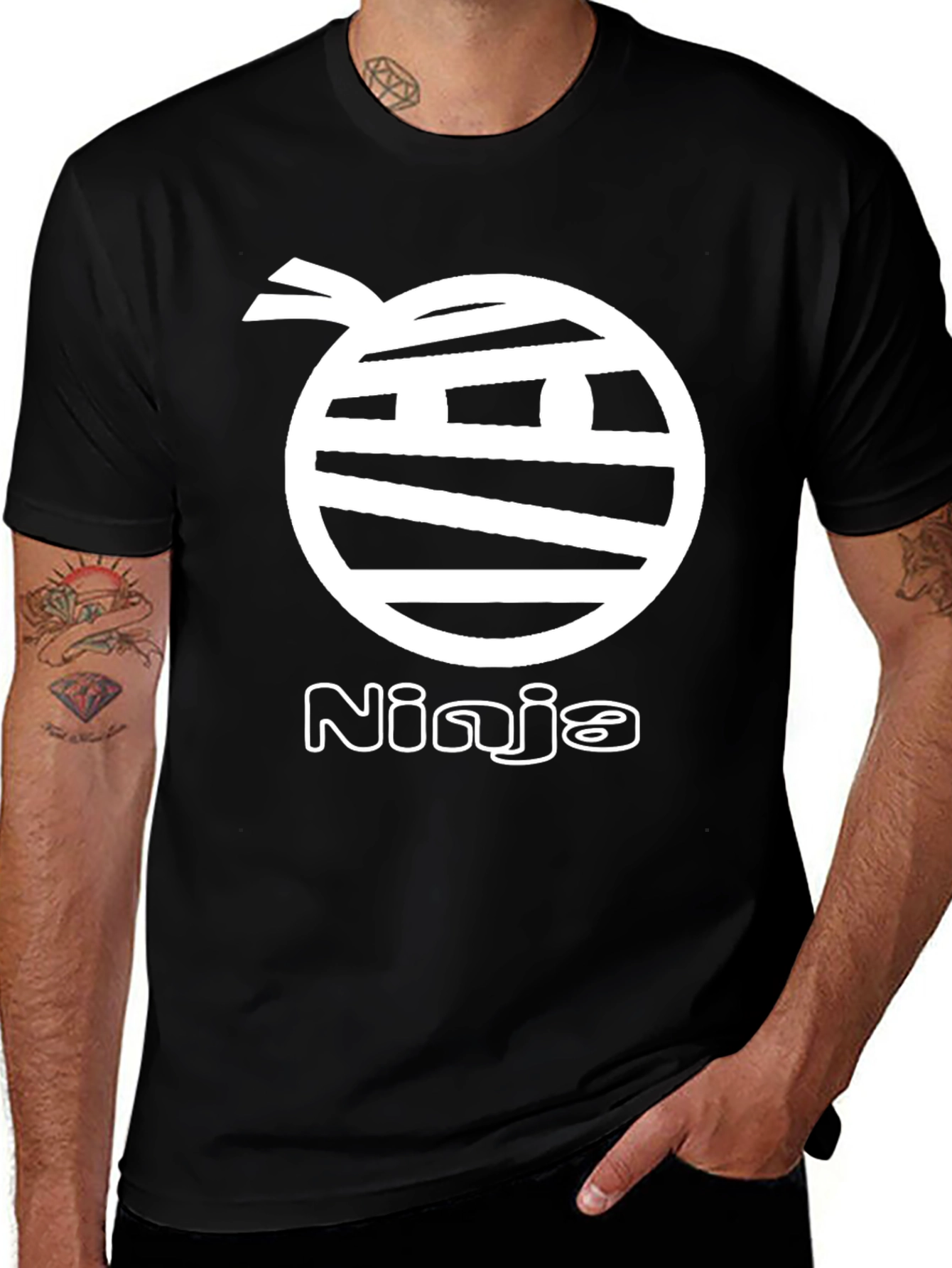 Variant 30 of Ninja Graphic T-Shirt - Black Cotton Tee