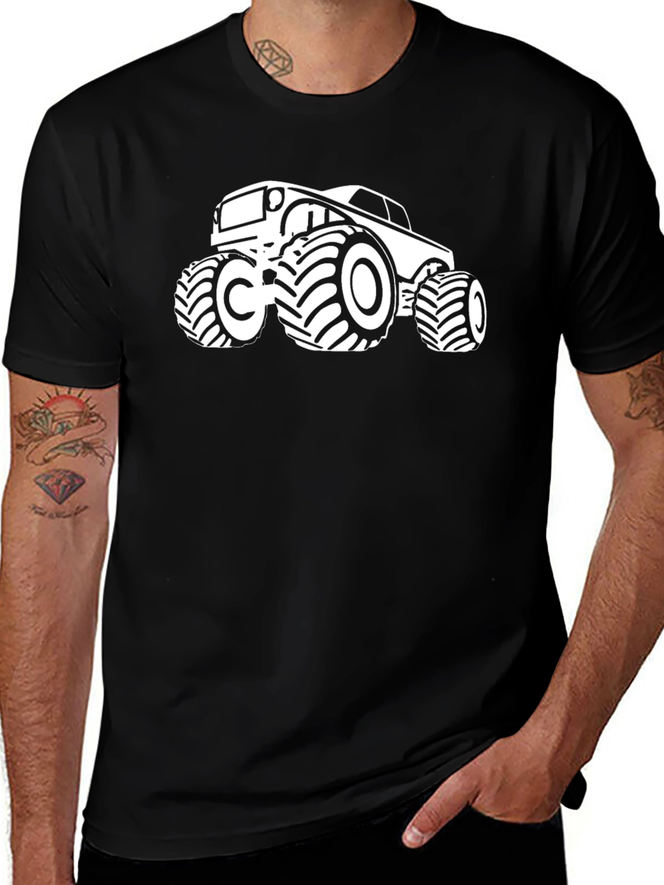 Black Monster Truck Graphic T-Shirt - Black main image