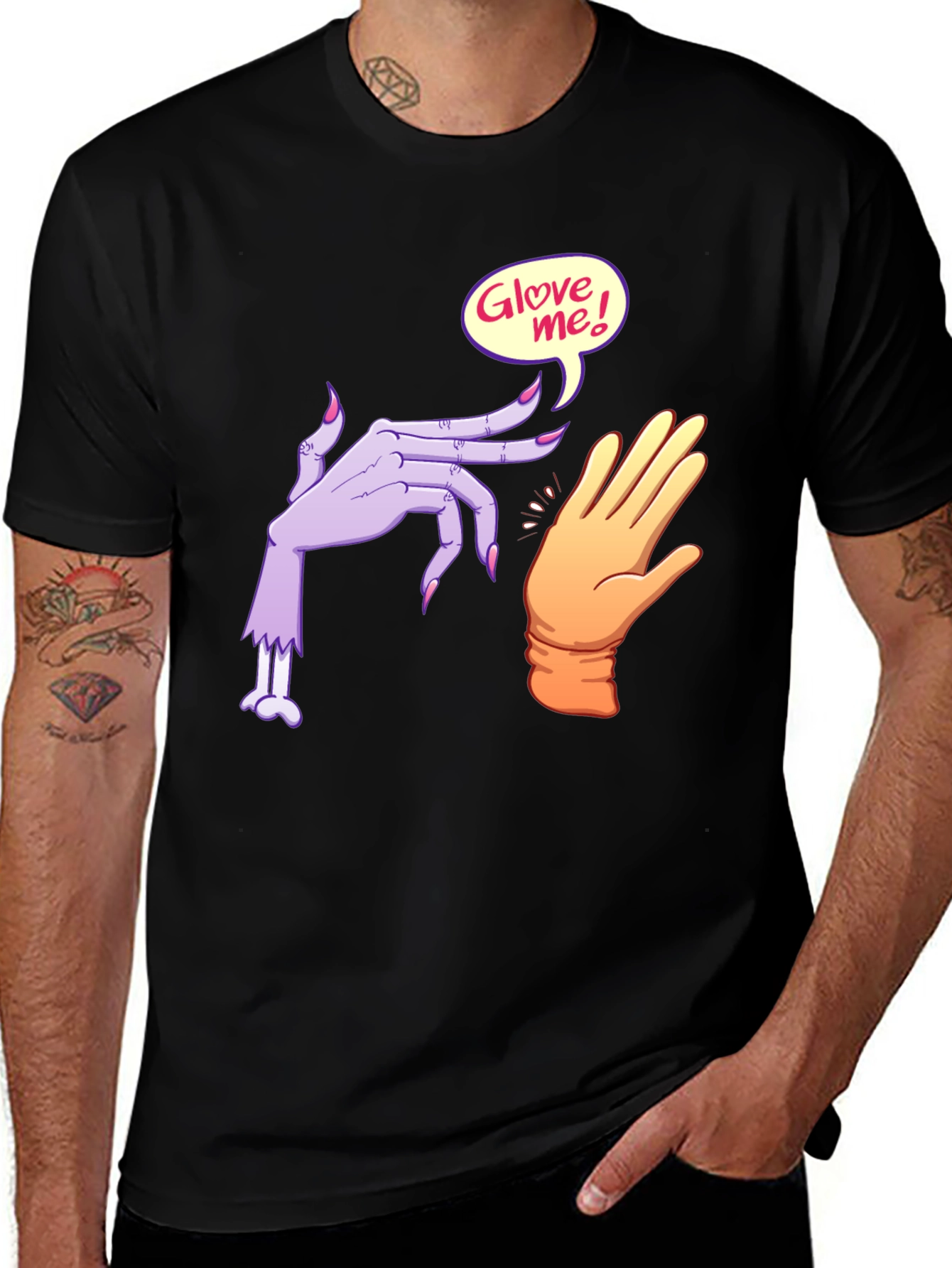 Glove Me Zombie Hand Black T-Shirt