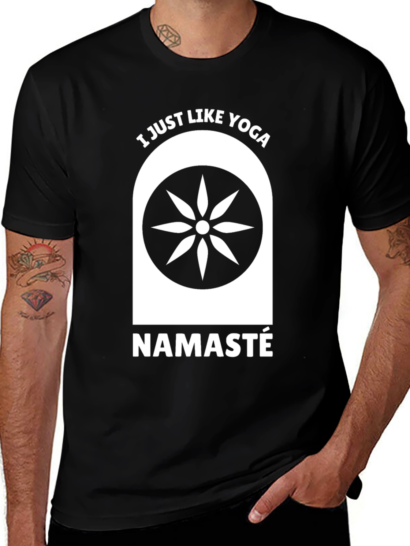 Variant 13 of Yoga Graphic Tee - I Just Like Yoga - Namaste