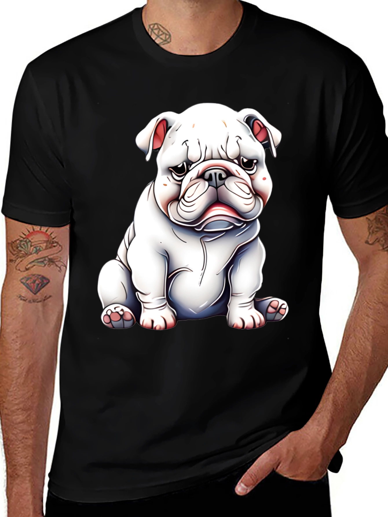 Variant 16 of Bulldog Graphic Black Tee
