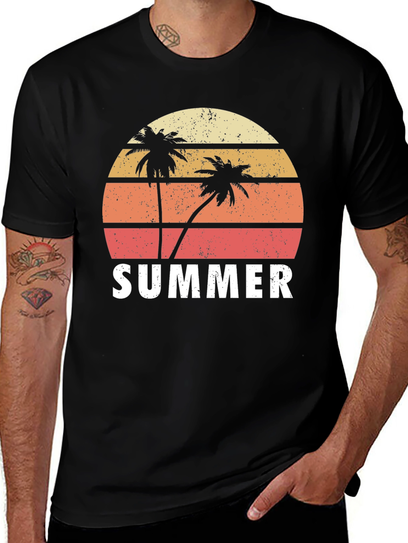Variant 7 of Retro Summer Palm Tree T-Shirt