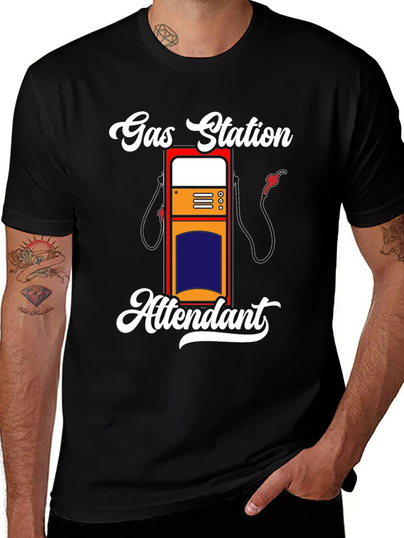 Variant 15 of Gas Station Attendant Graphic Tee
