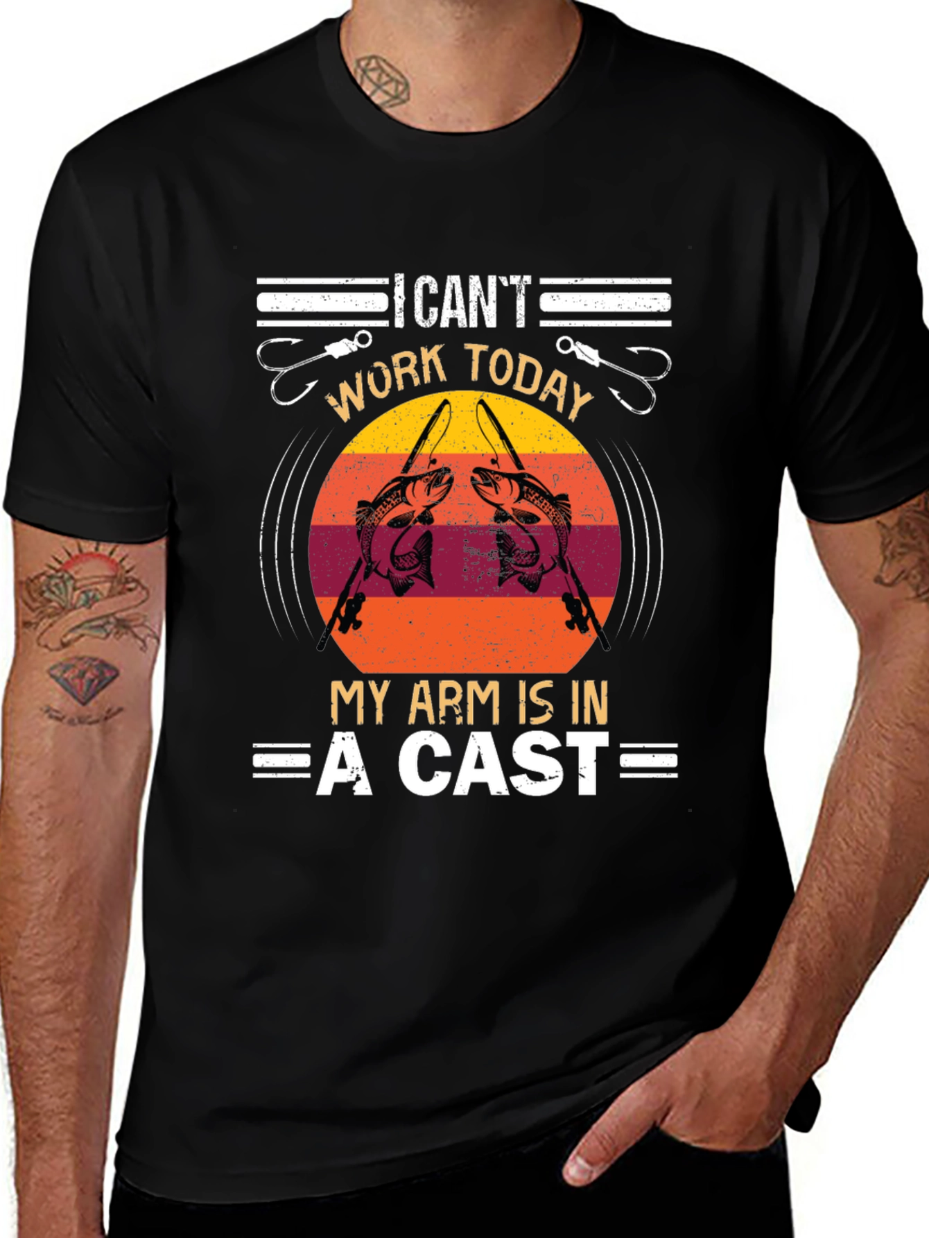 Variant 23 of Funny Fishing T-Shirt - I Can't Work Today