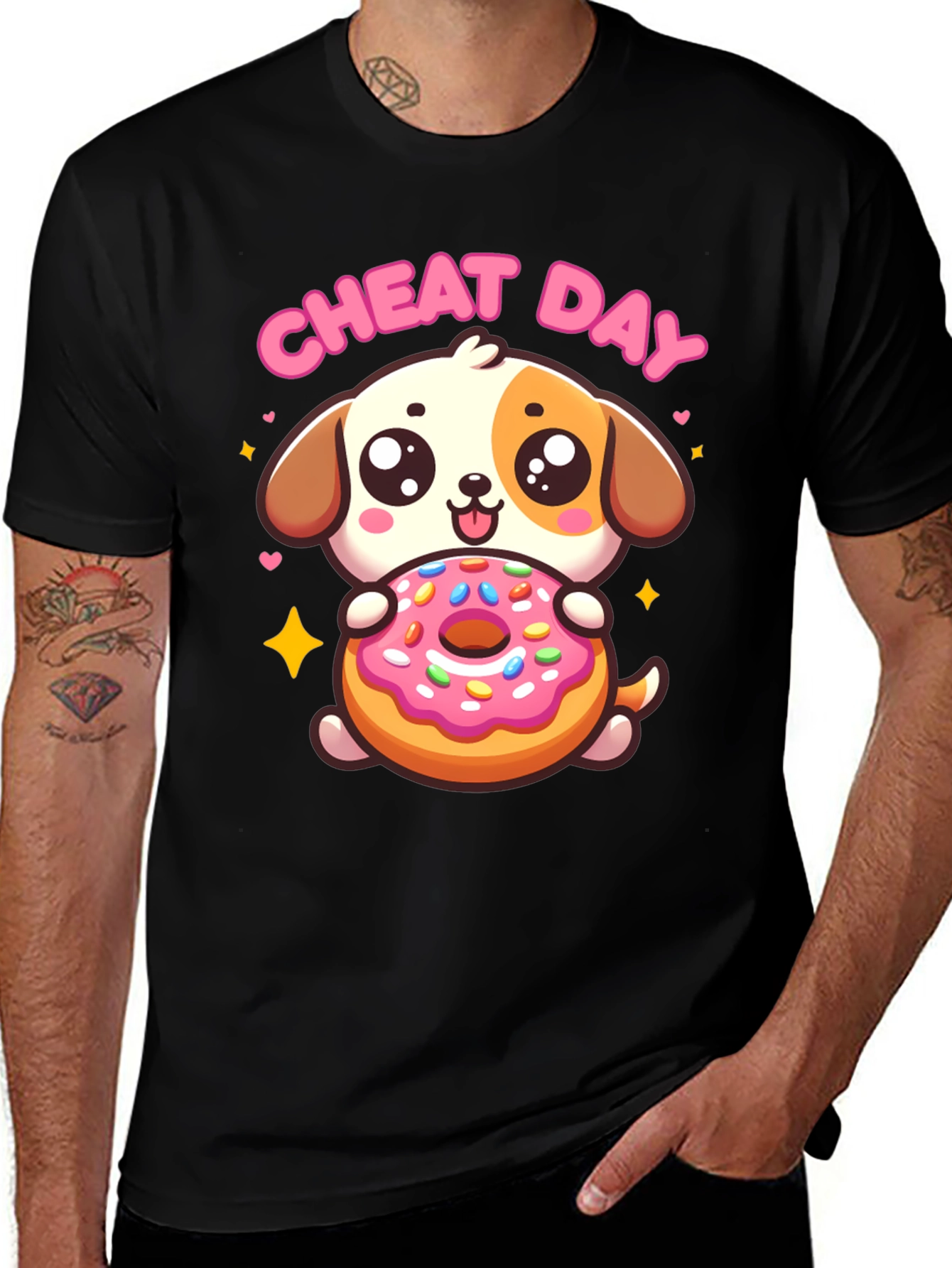 Variant 24 of Cheat Day Puppy Donut T-Shirt