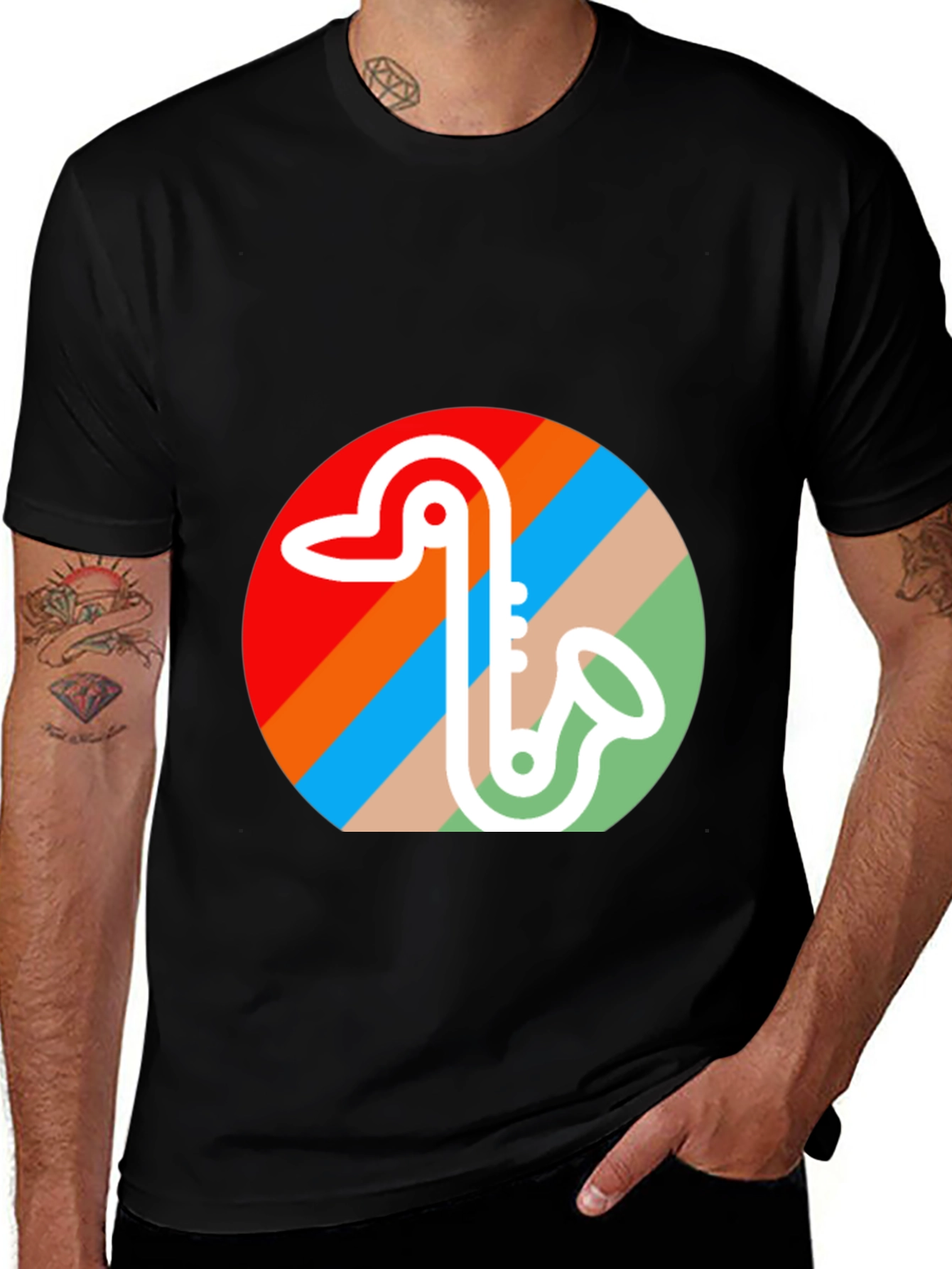 Variant 12 of Retro Saxophone Graphic Tee