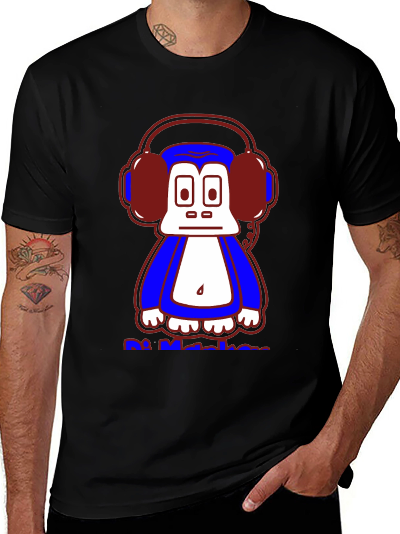 Variant 2 of DJ Monkey T-Shirt - Cool Graphic Tee