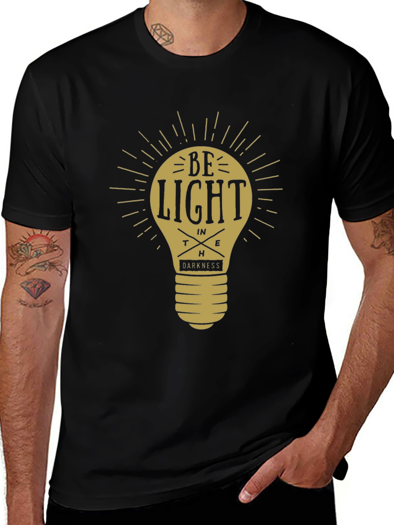 Variant 4 of Be the Light T-Shirt - Inspirational Design
