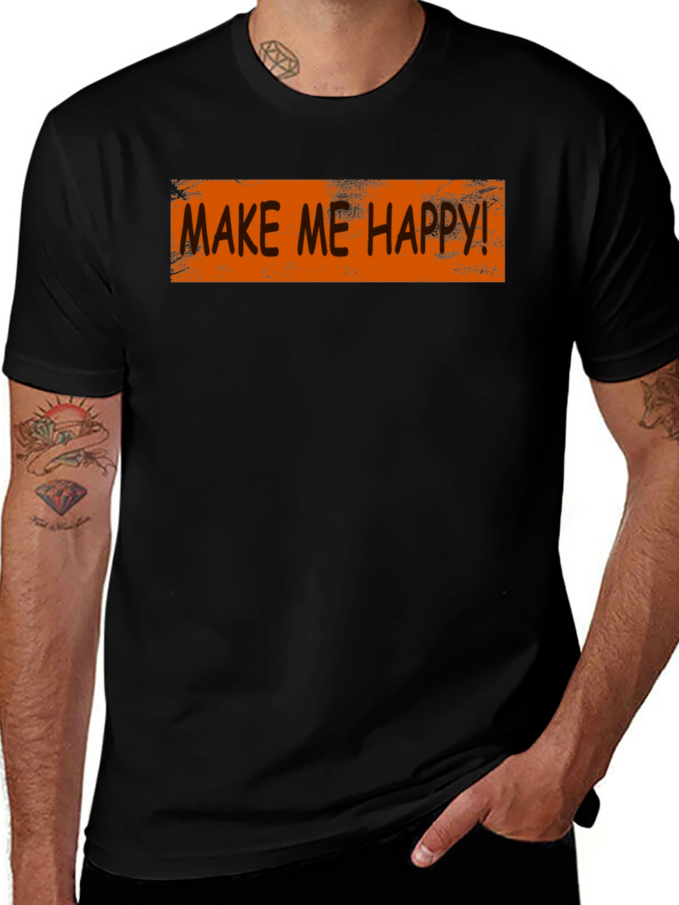 Variant 21 of Make Me Happy Graphic Tee - Trendy Casual Style