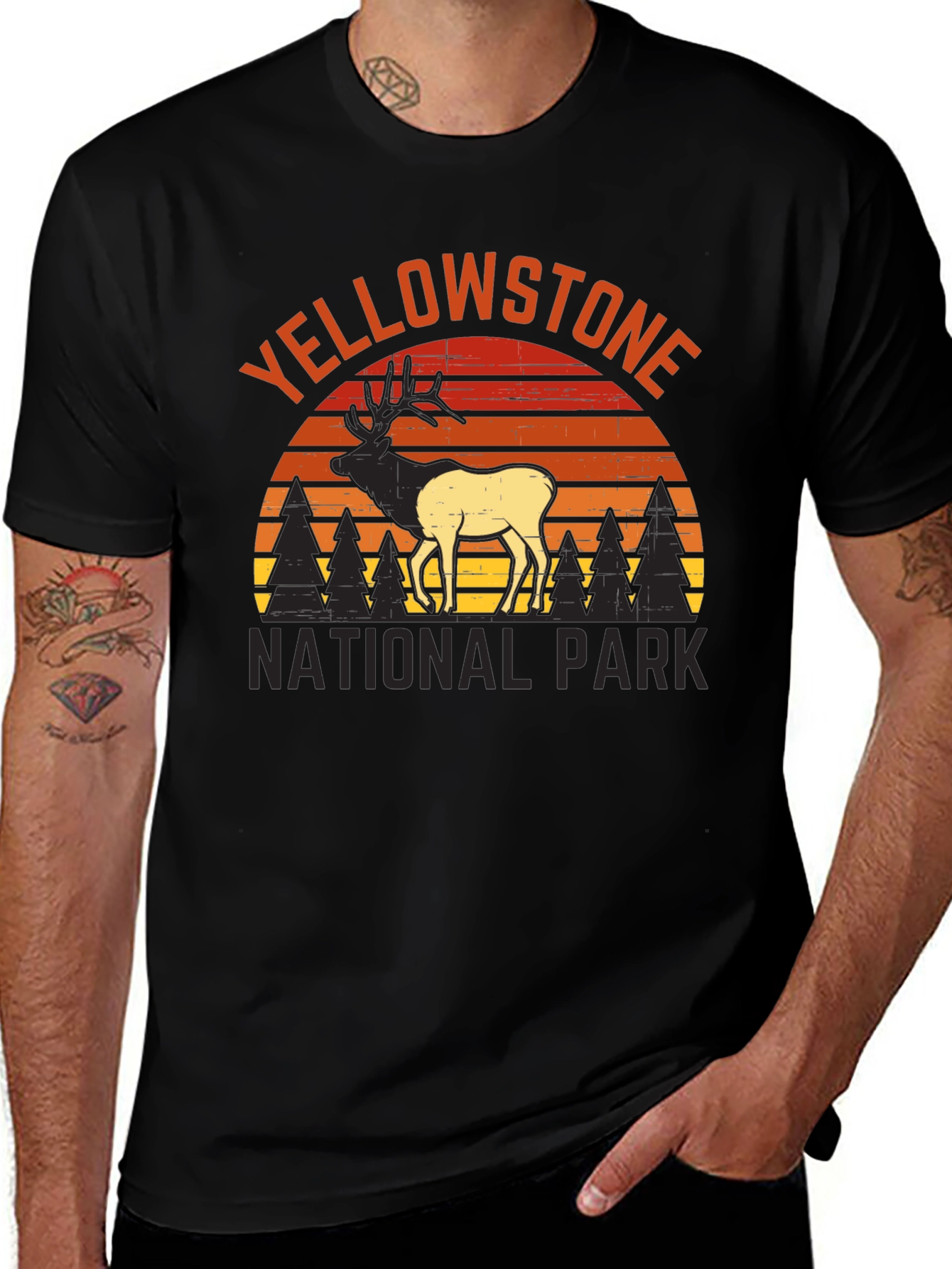 Variant 26 of Yellowstone National Park Elk Graphic Tee