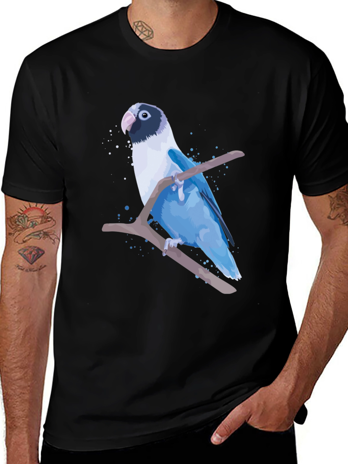 Variant 7 of Blue Parrot Graphic Print T-Shirt
