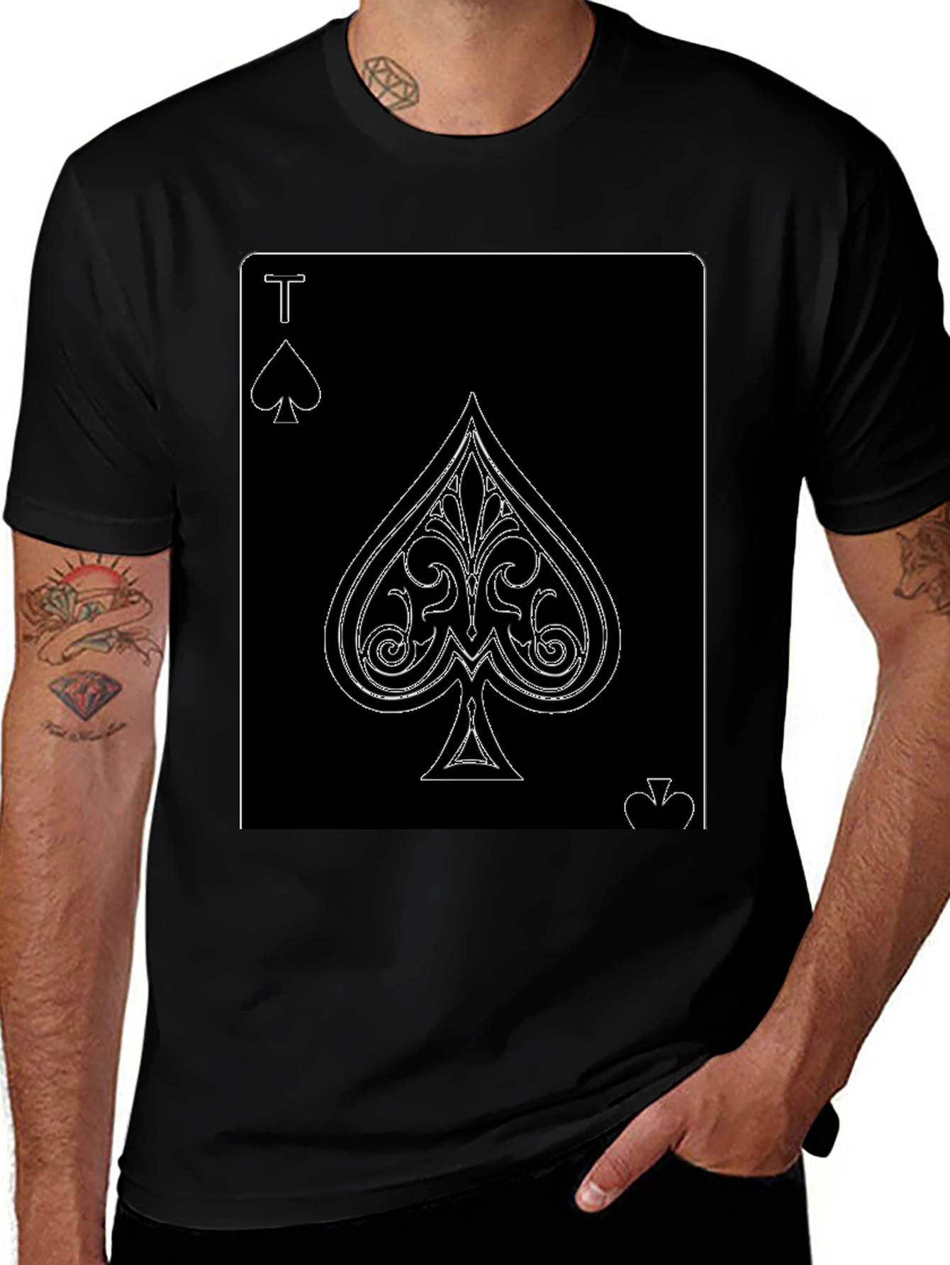 Ace of Spades Graphic Tee - Black