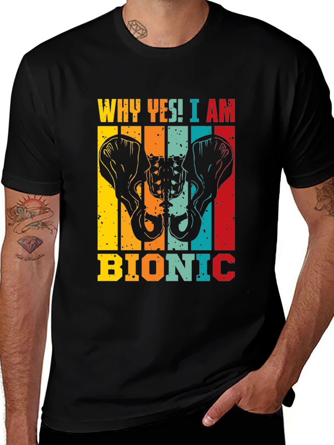 Variant 14 of Bionic Hip Replacement Graphic T-Shirt