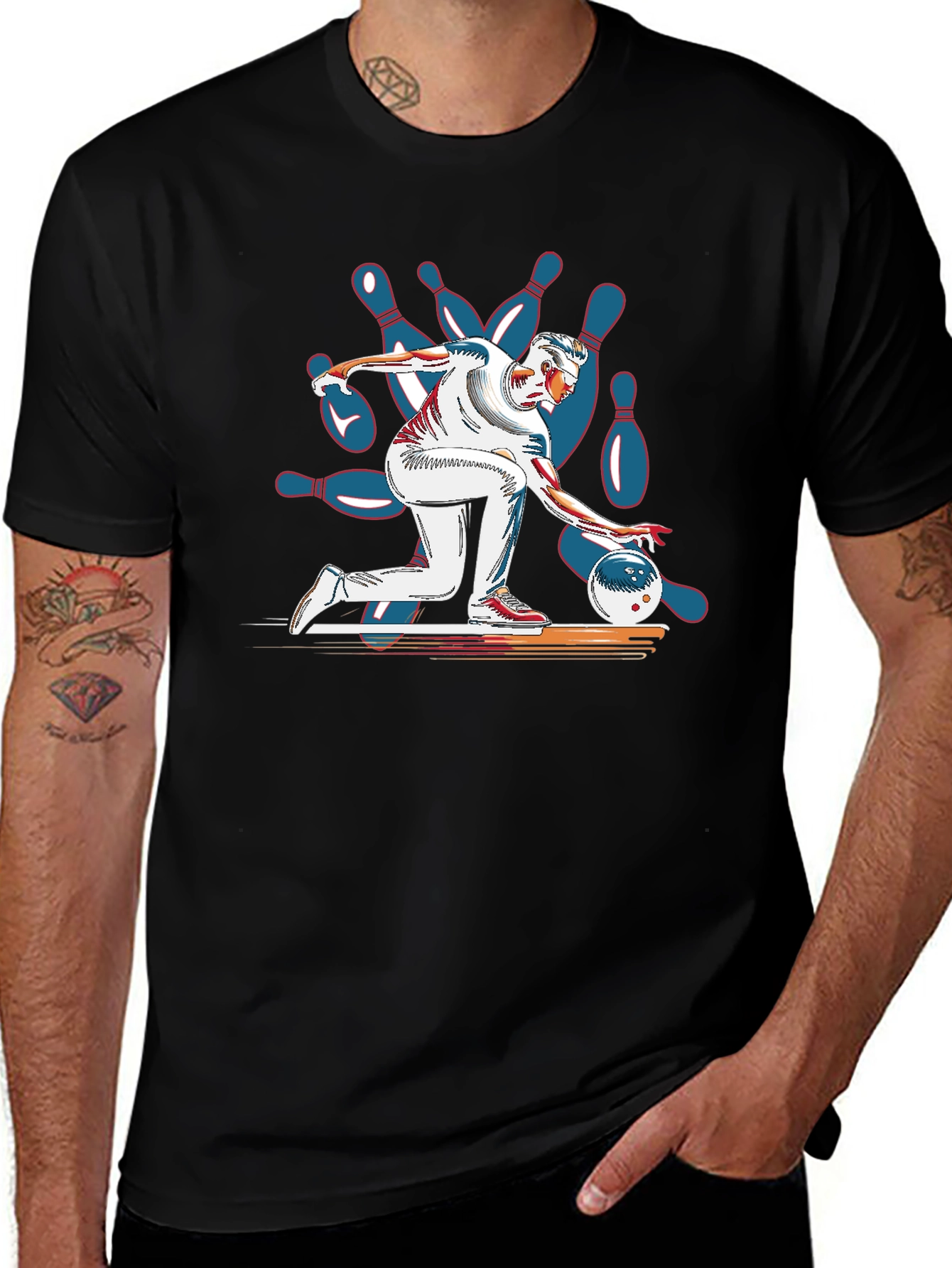 Variant 18 of Bowling Strike Graphic T-Shirt