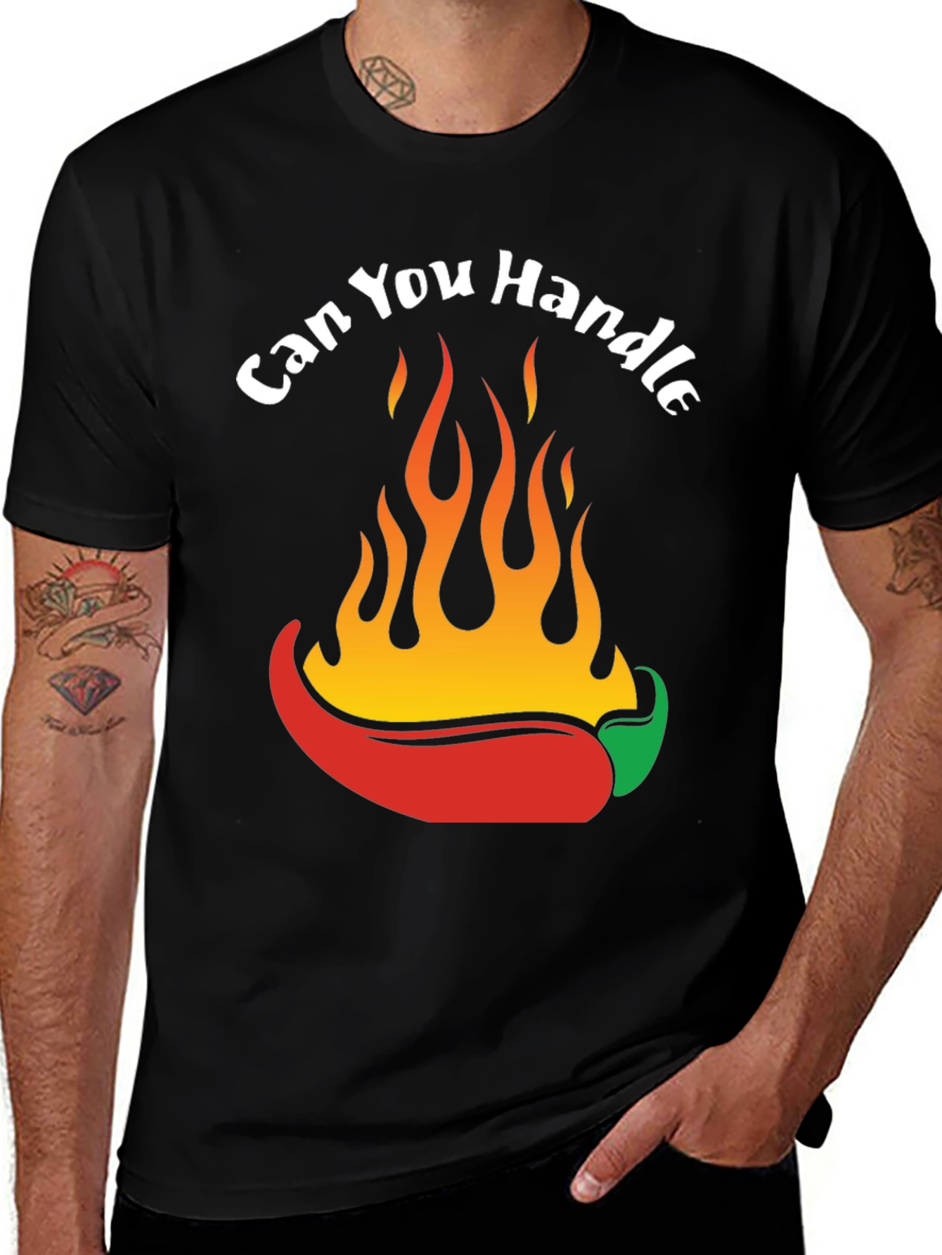 Variant 22 of Spicy Chili Pepper Flames Graphic T-Shirt