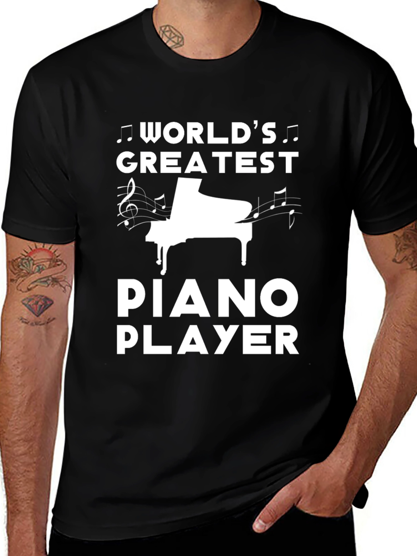 Variant 26 of World's Greatest Piano Player T-Shirt