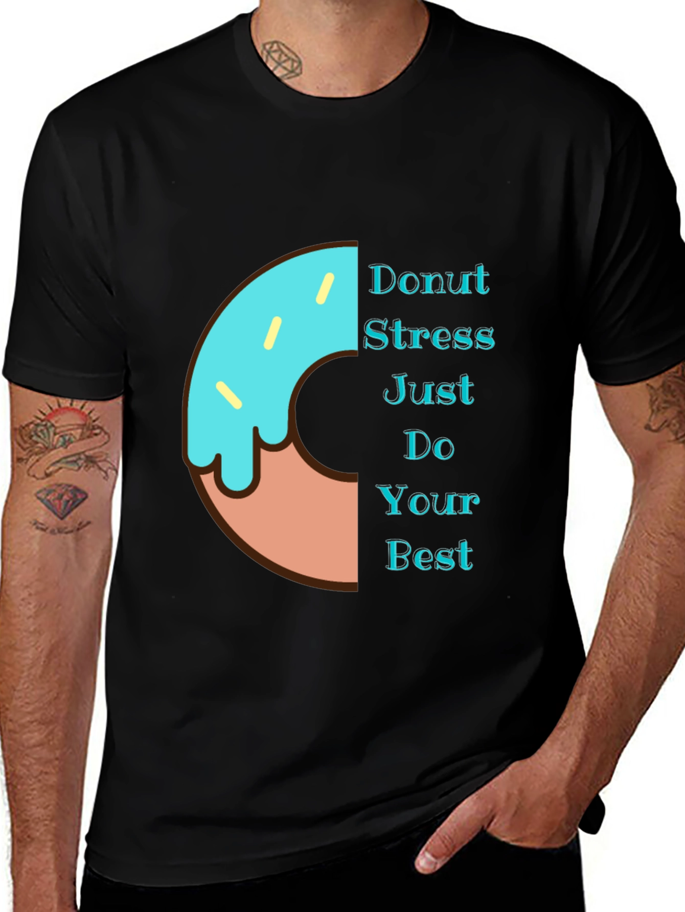 Variant 12 of Donut Stress T-Shirt - Motivational & Funny