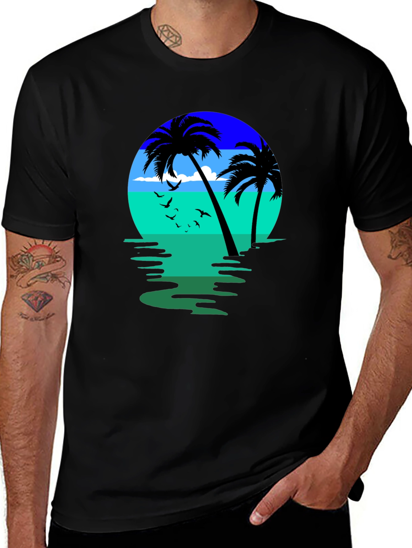 Variant 18 of Tropical Palm Tree Graphic Tee