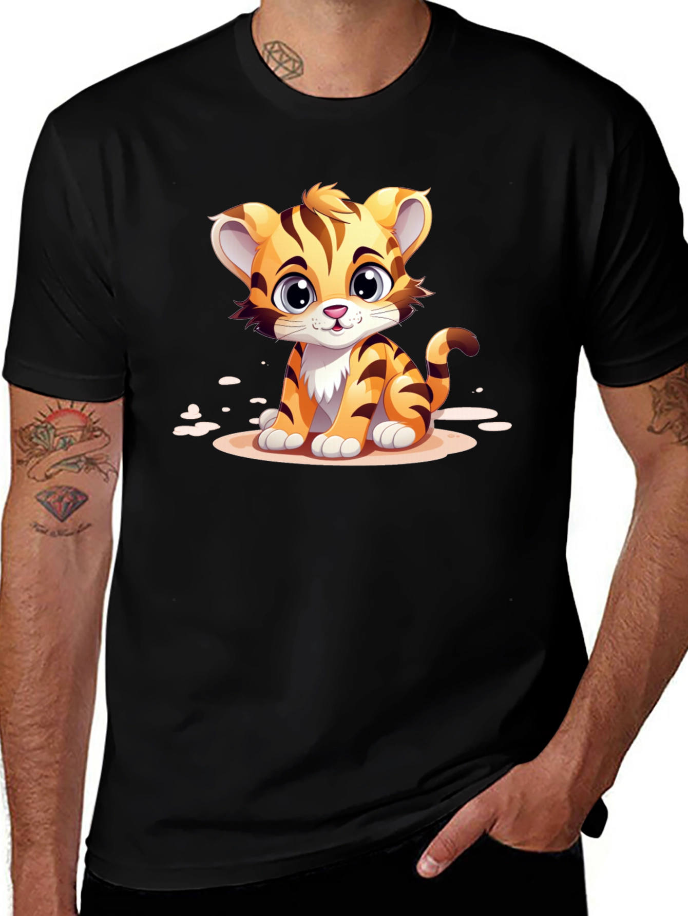 Variant 29 of Cute Cartoon Tiger T-Shirt