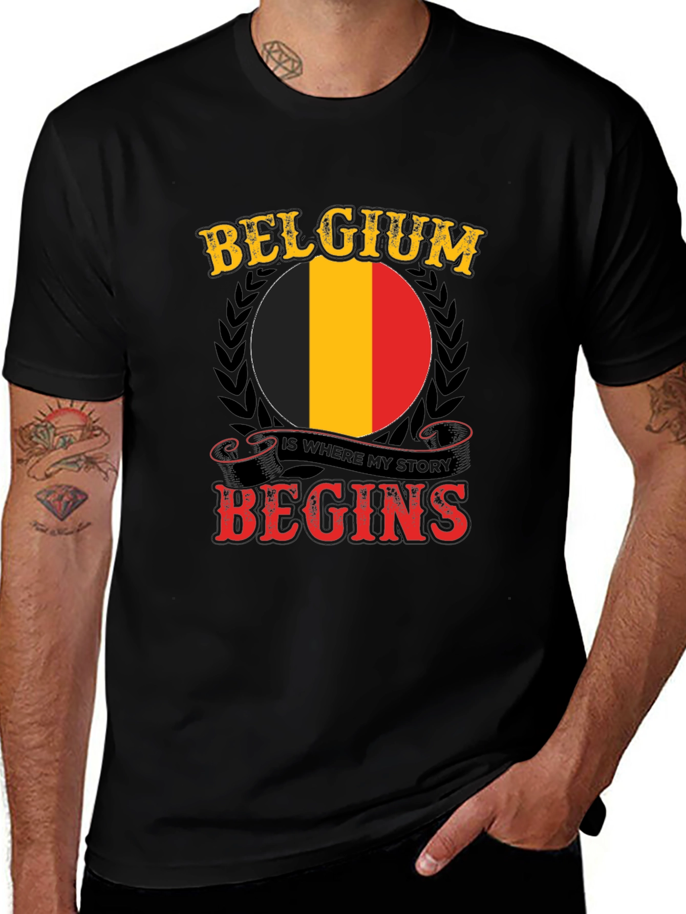 Belgium Flag T-Shirt - My Story Begins Tee