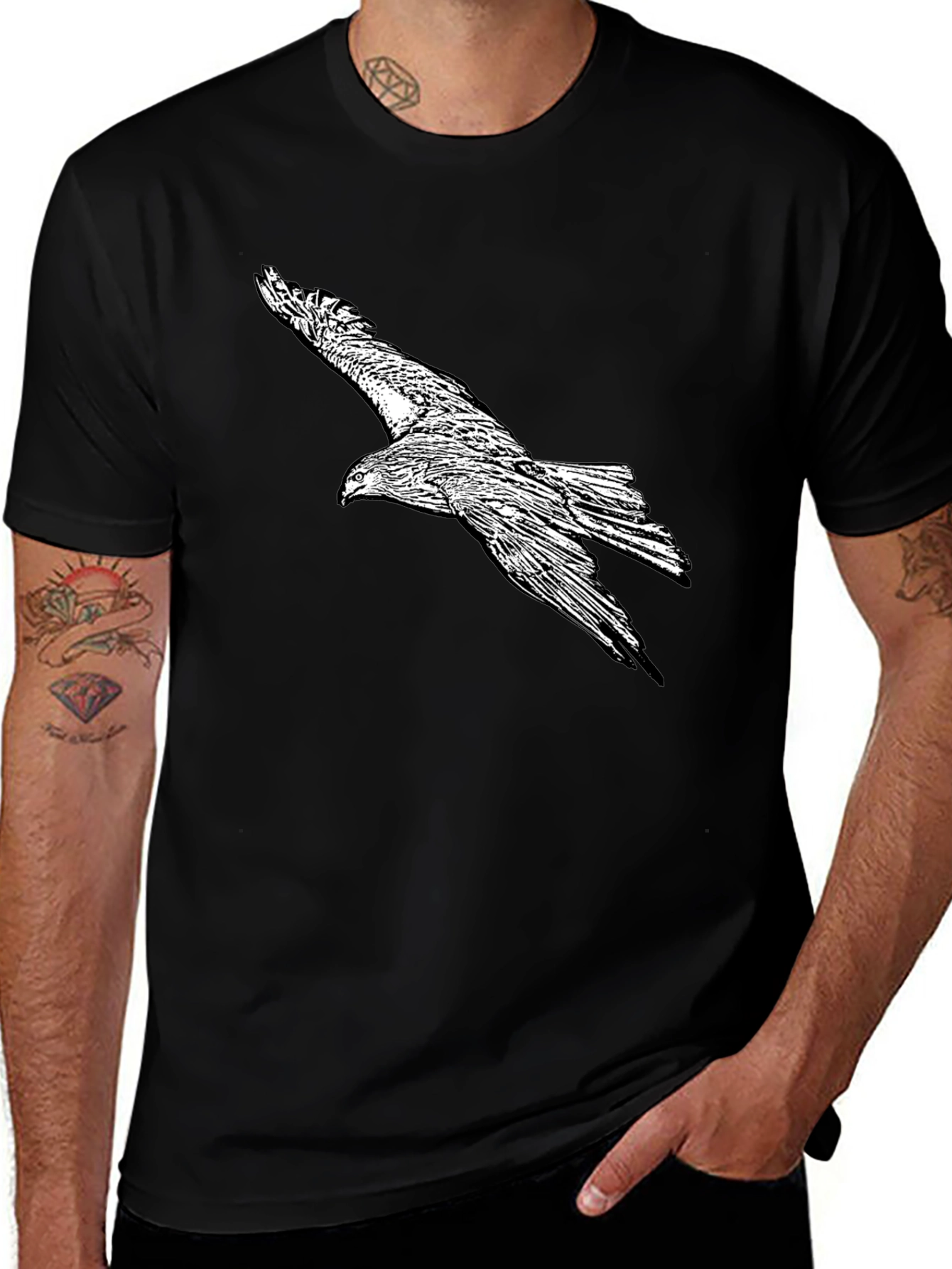 Variant 14 of Eagle Graphic Black T-Shirt for Men