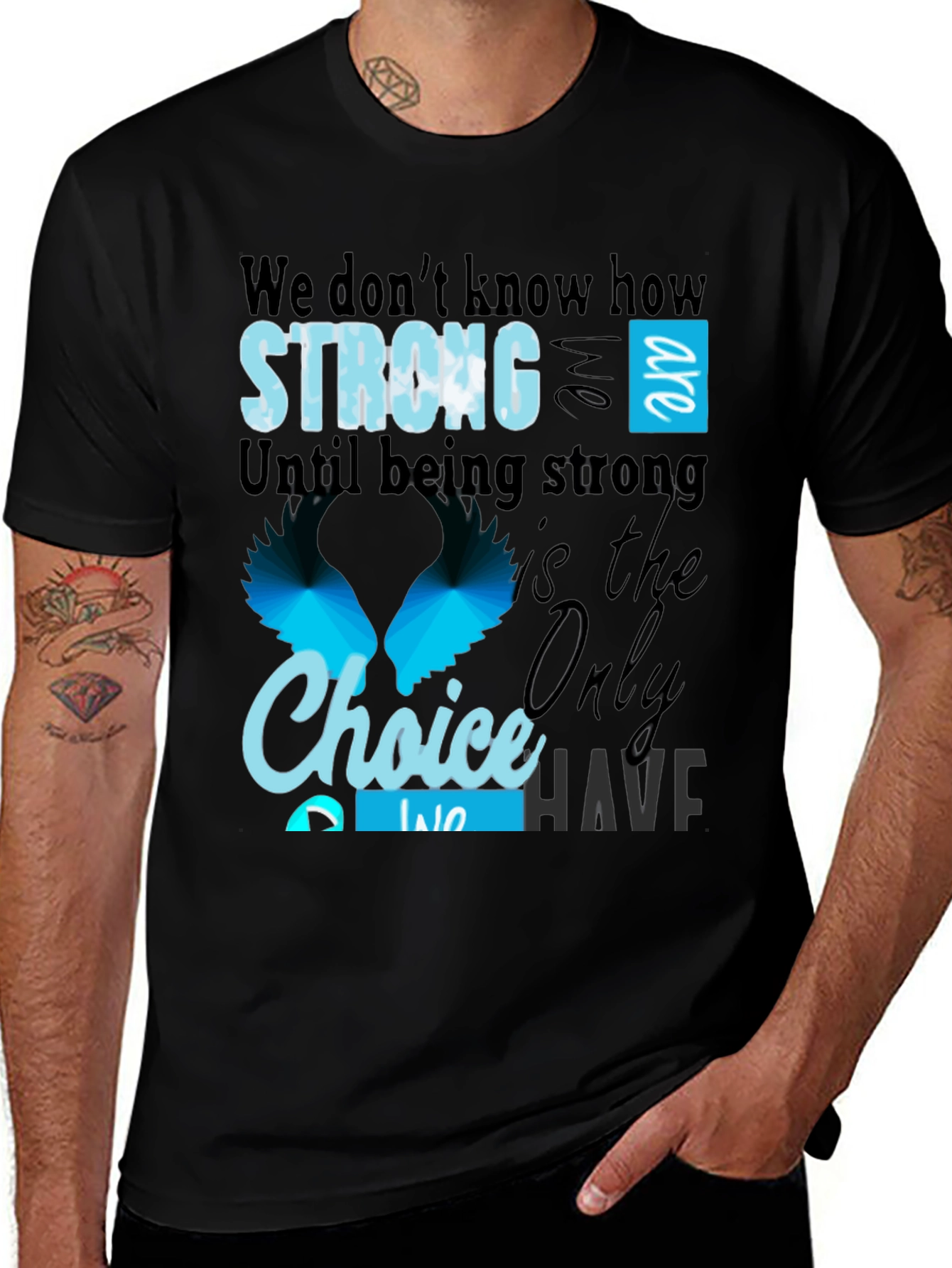 Variant 11 of Strong Choice Graphic T-Shirt - Black