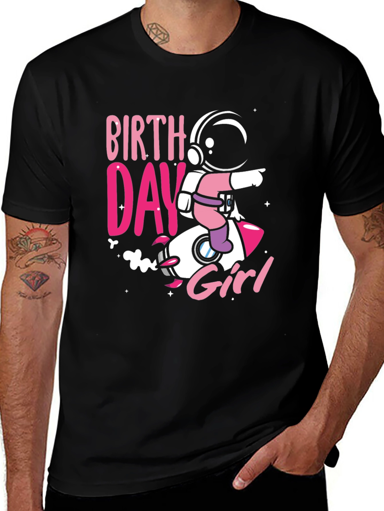 Variant 11 of Birthday Girl Astronaut T-Shirt