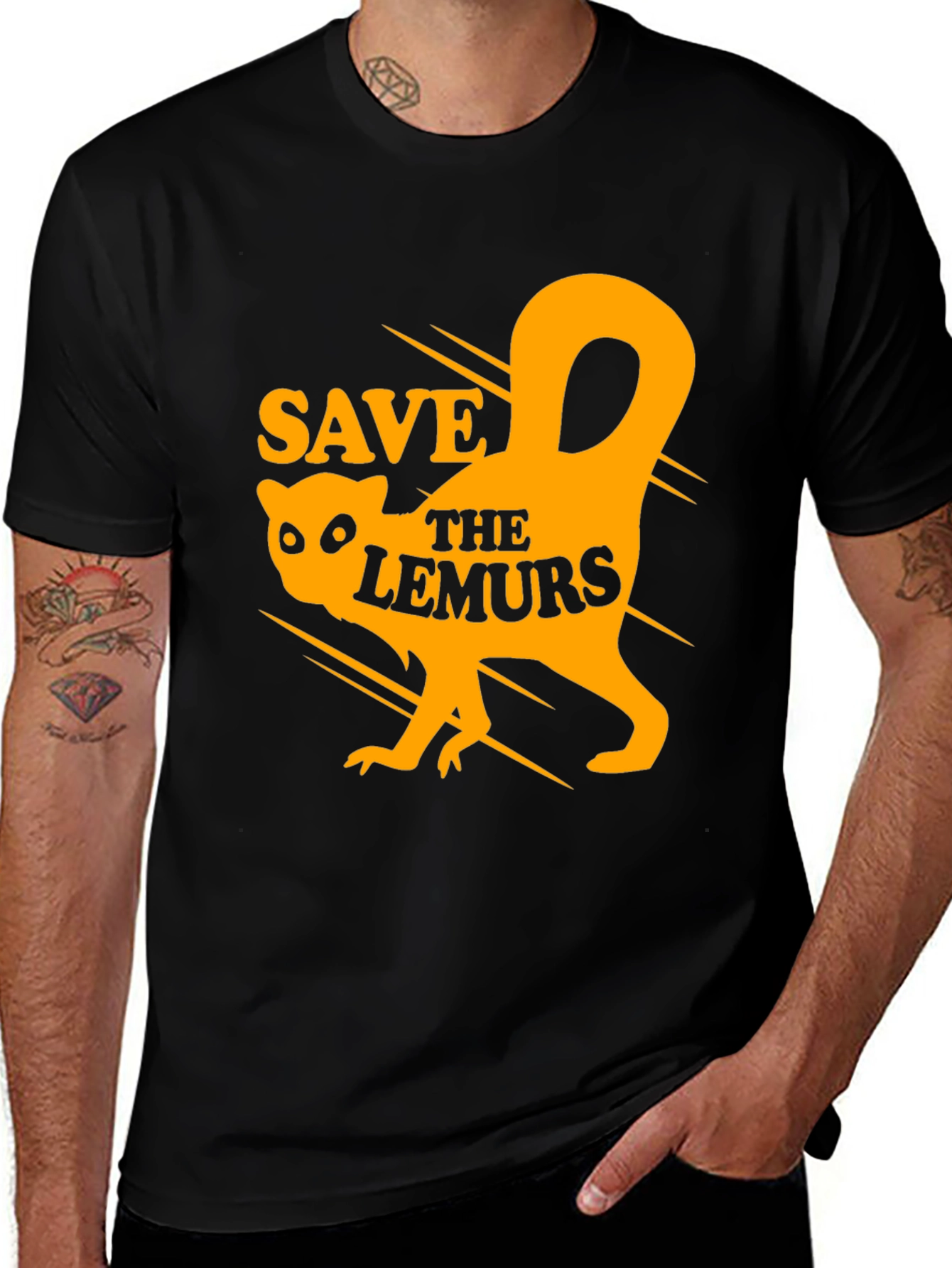 Variant 11 of Save the Lemurs Graphic Tee