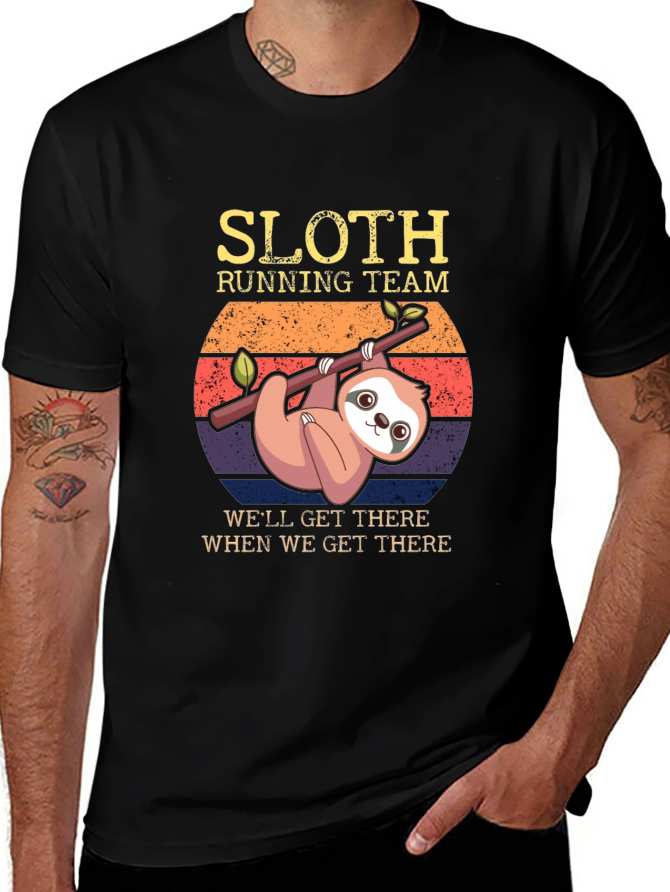 Variant 6 of Sloth Running Team Graphic Tee