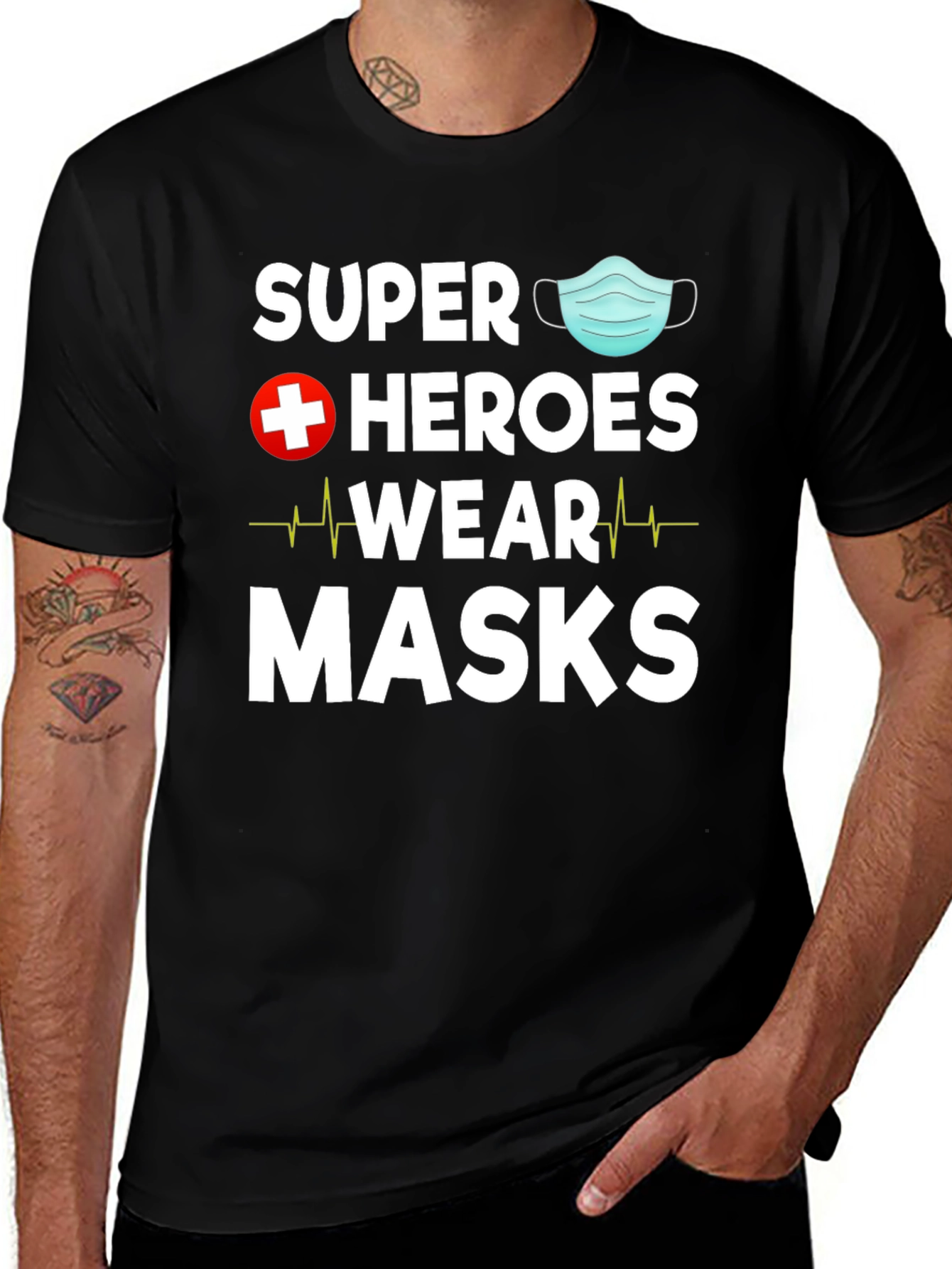 Variant 22 of Super Heroes Wear Masks T-Shirt