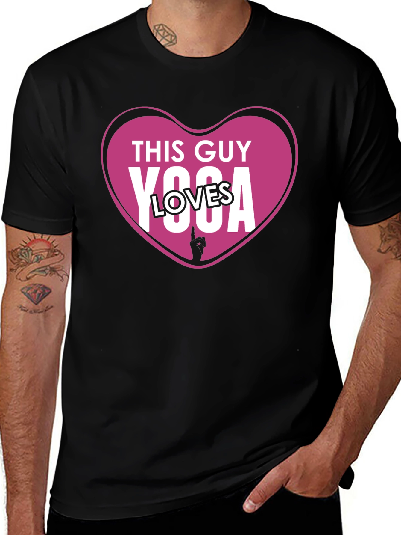 Variant 21 of Yoga Lover T-Shirt - This Guy Loves Yoga Tee