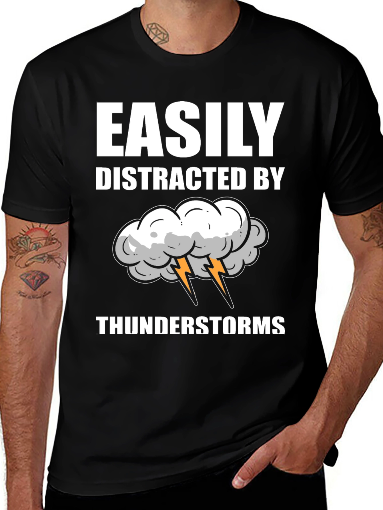 Variant 14 of Easily Distracted Thunderstorms T-Shirt