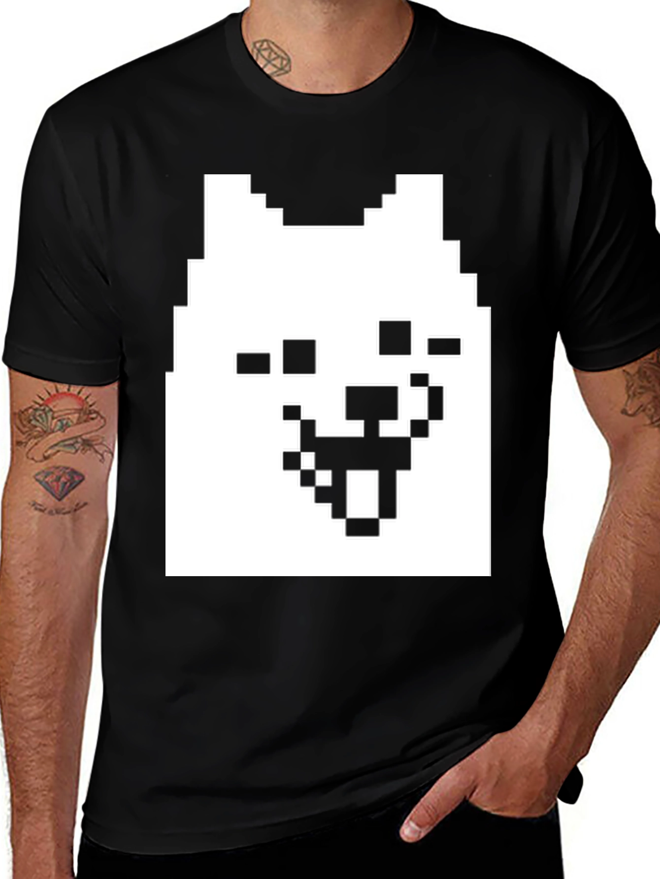 Undertale Annoying Dog Pixel Art Black T-Shirt