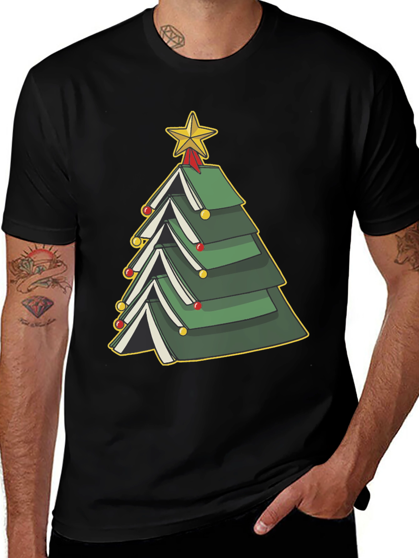 Book Christmas Tree T-Shirt