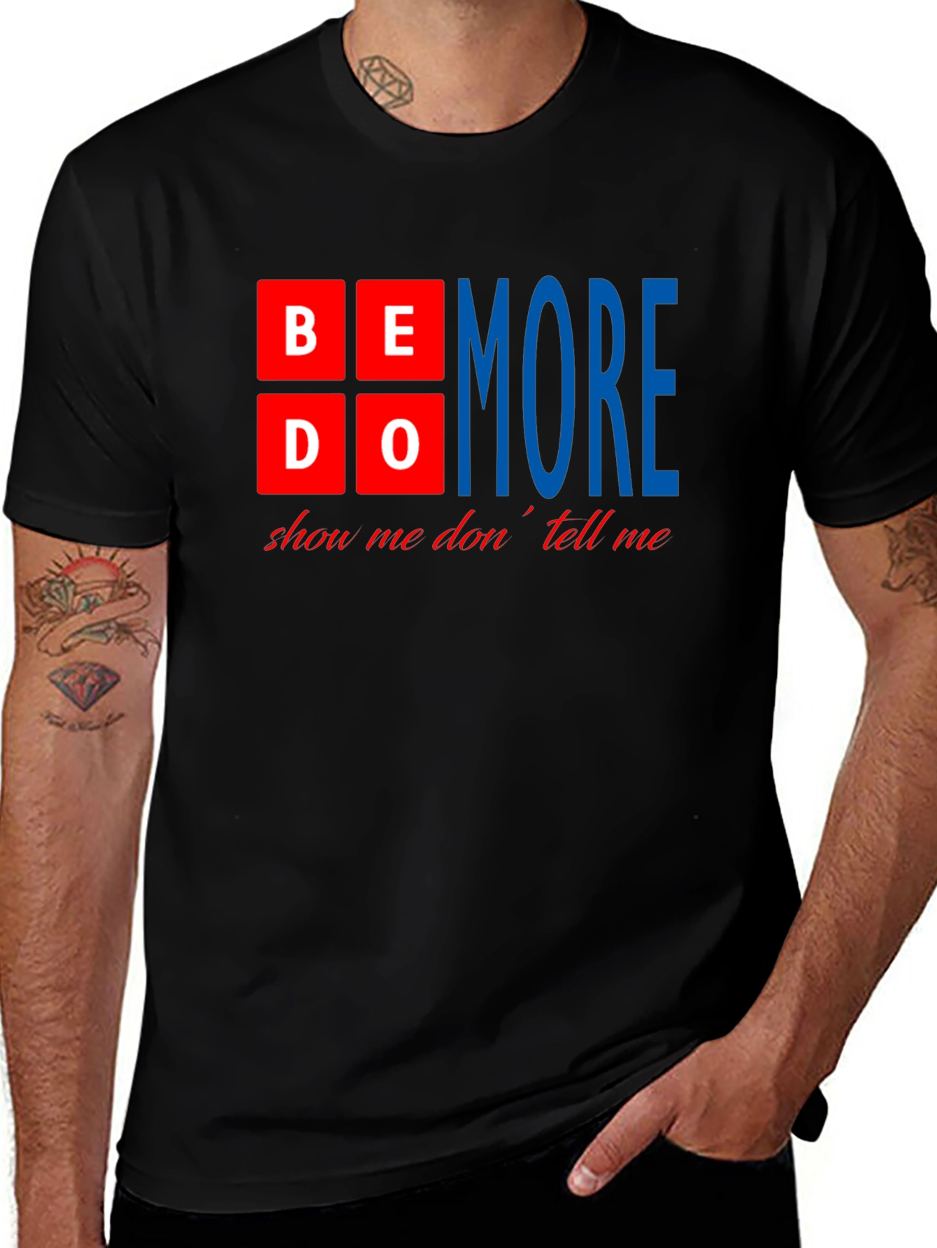 Variant 15 of Be Do More Motivational Black T-Shirt