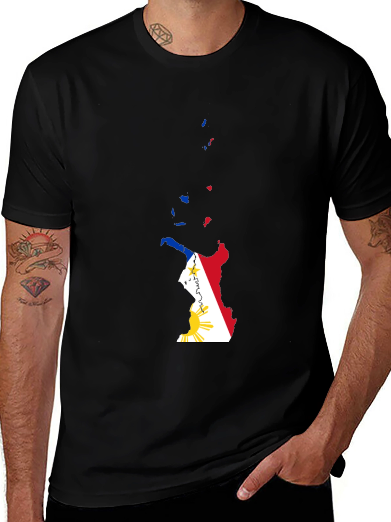 Philippine Islands Flag T-Shirt - Black