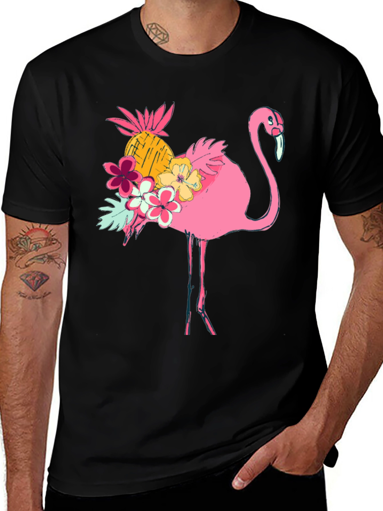 Tropical Flamingo Graphic Tee - Summer Style!