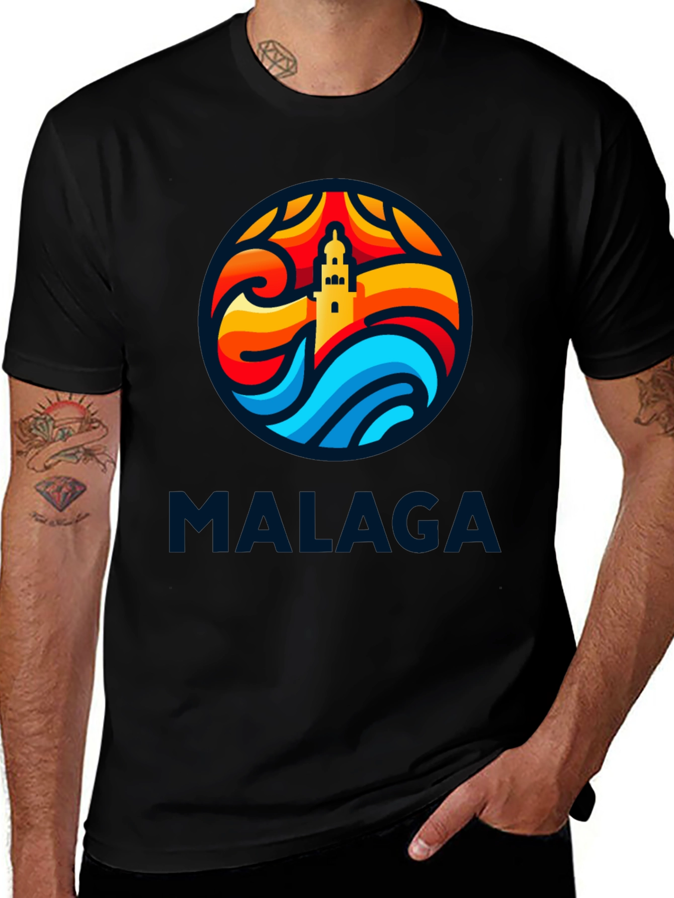 Malaga Tower T-Shirt - Stylish Graphic Tee