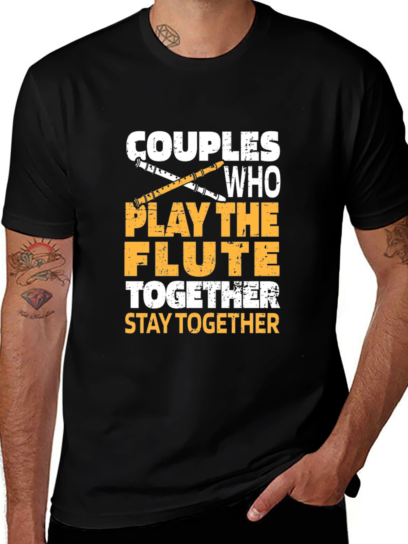 Variant 5 of Couples Who Play The Flute Together T-Shirt