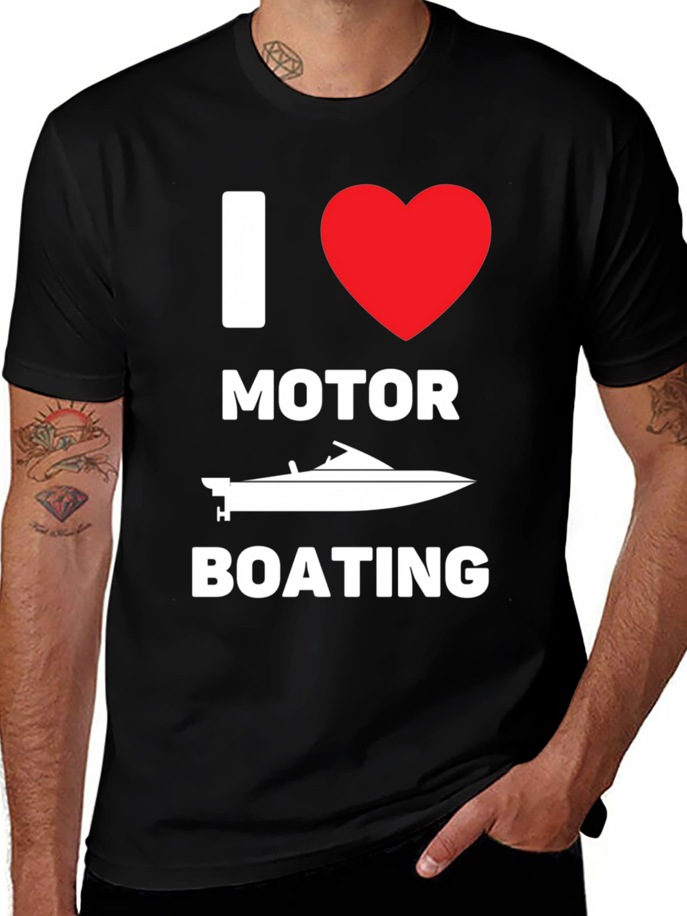 Variant 14 of I Heart Motor Boating T-Shirt