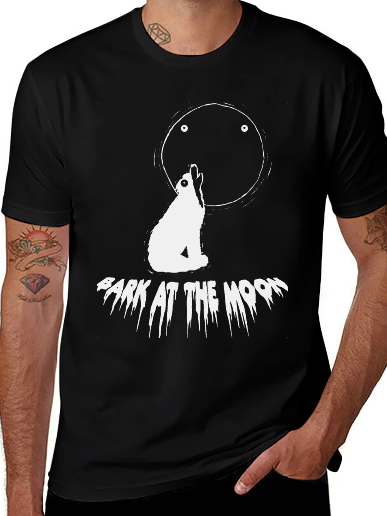 Variant 5 of Bark at the Moon Black Graphic Tee
