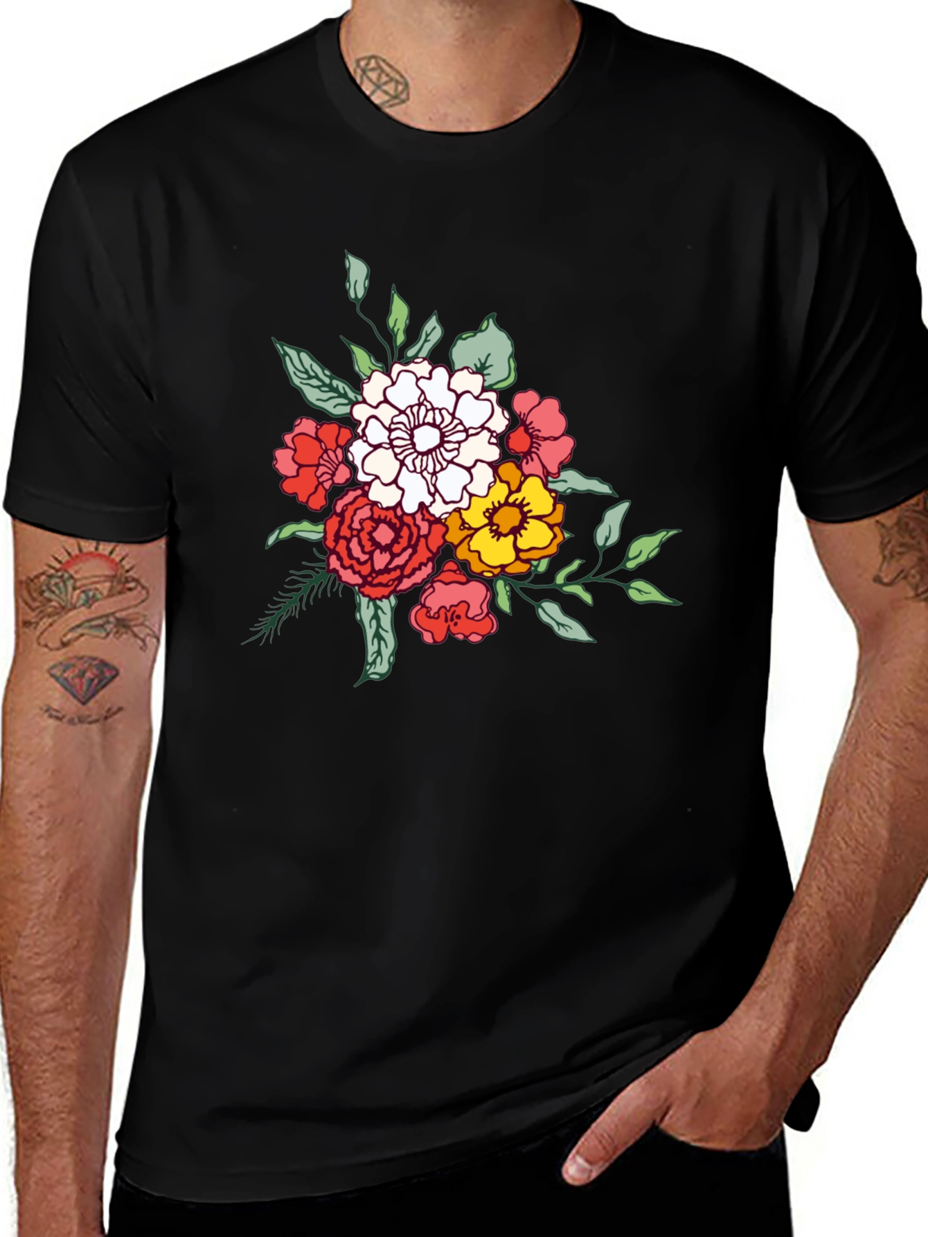 Variant 10 of Floral Bouquet Graphic T-Shirt