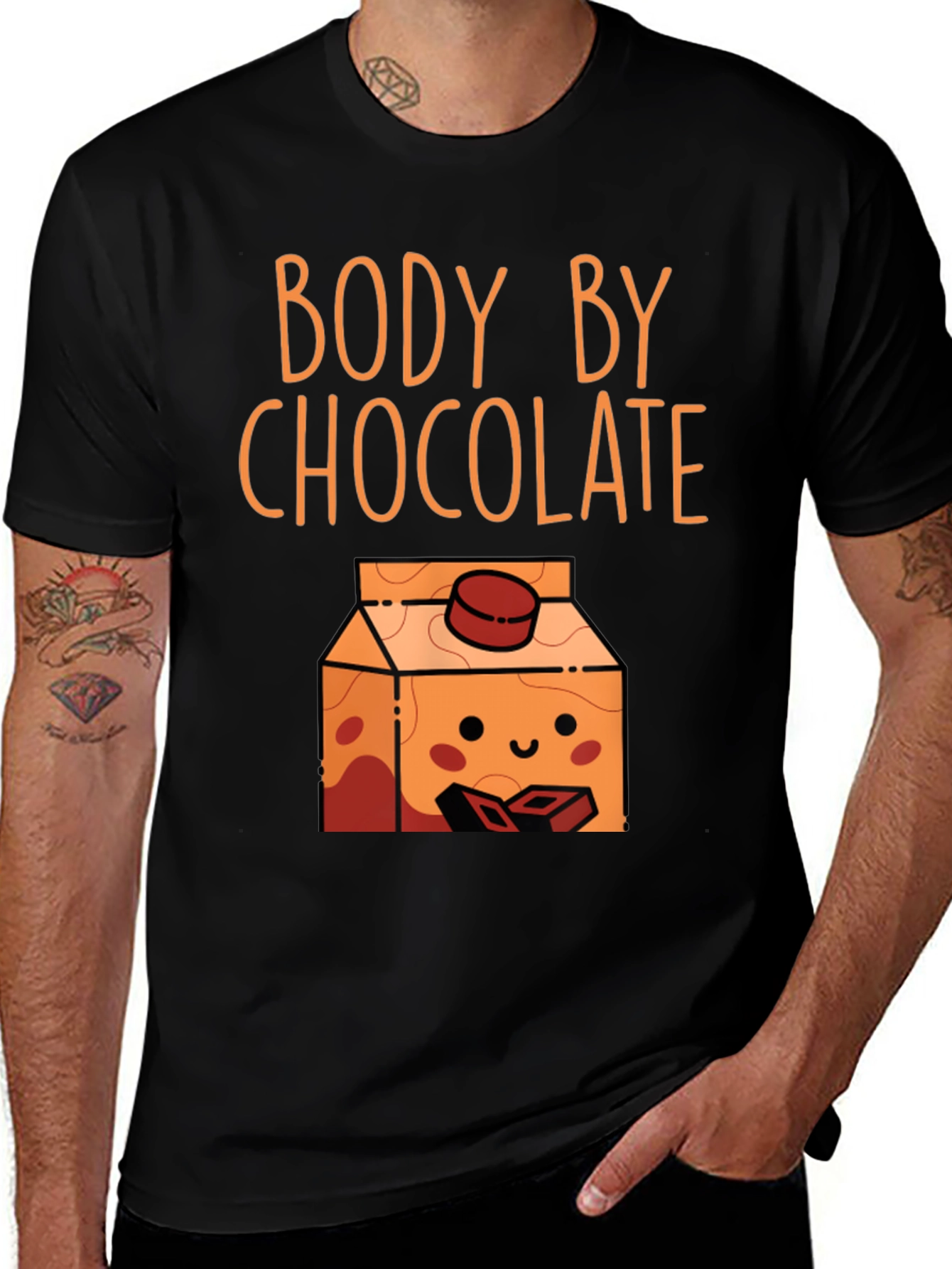 Variant 20 of Body By Chocolate T-Shirt - Funny Foodie Tee
