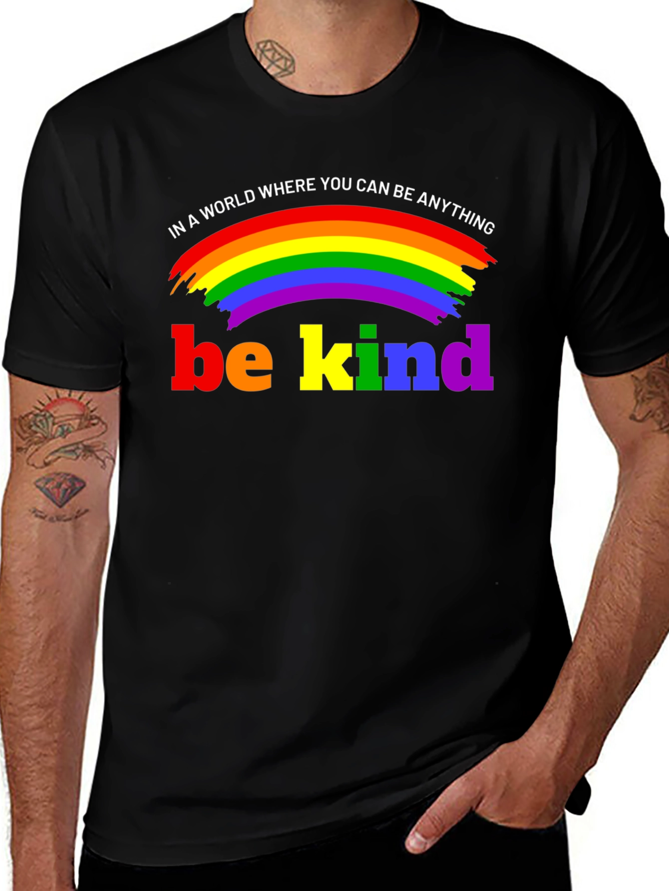 Variant 30 of Be Kind Rainbow Pride T-Shirt