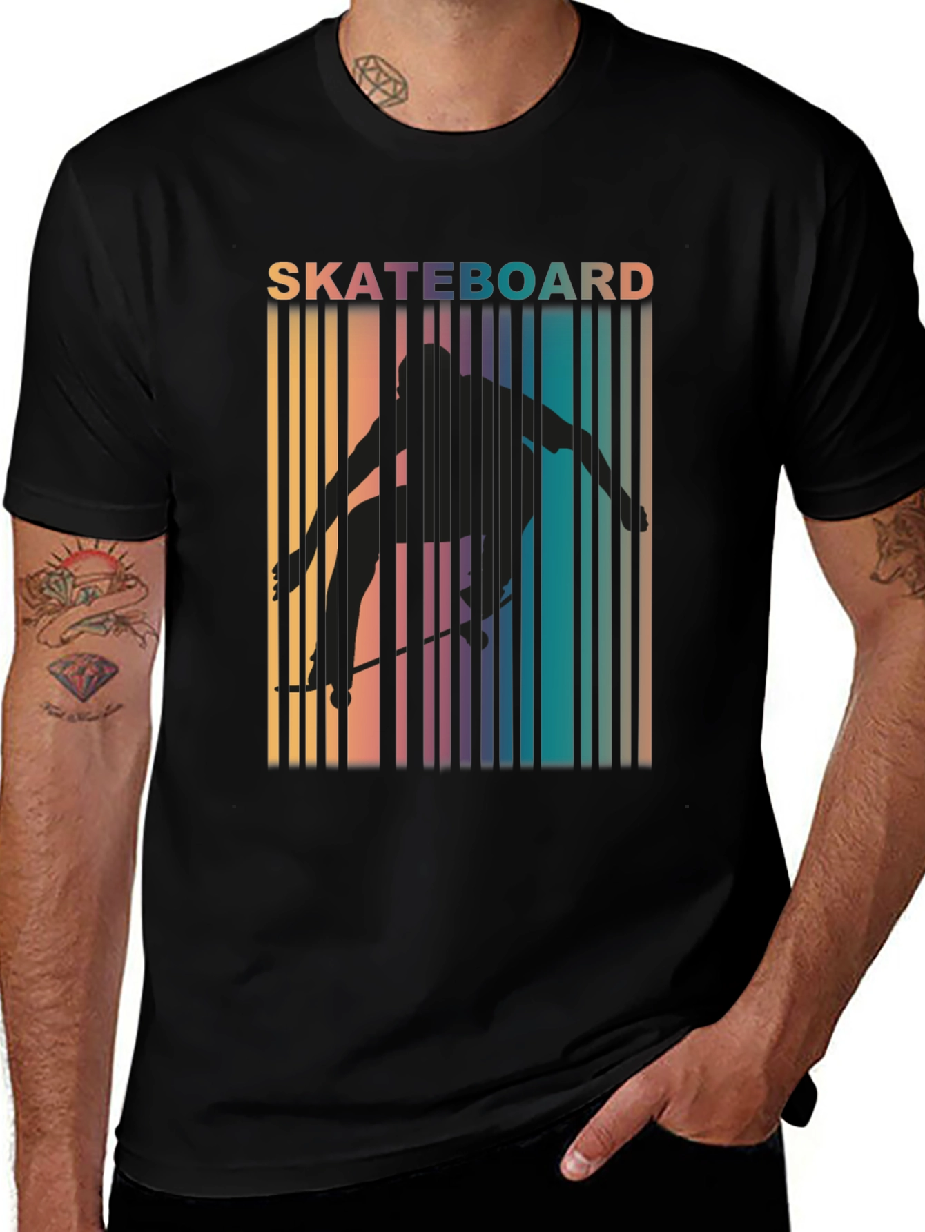 Variant 5 of Skateboarder Retro T-Shirt - Cool Streetwear Tee
